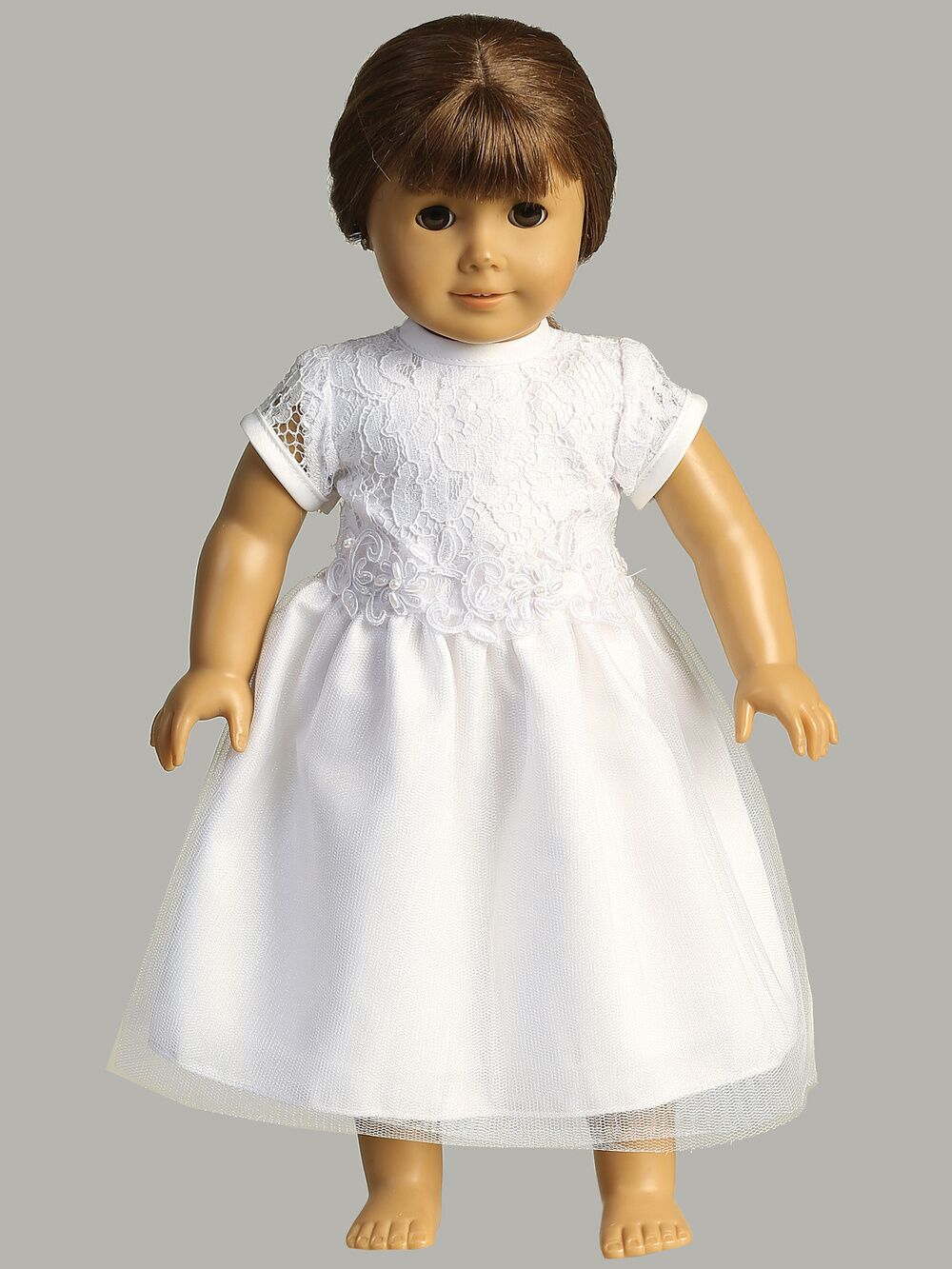 SP190Z WHT Doll dress - Lace and Tulle - Doll Dresses